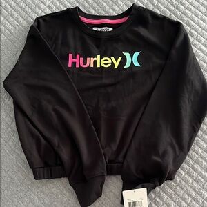 Hurley Black Crewneck with Multicolor Logo